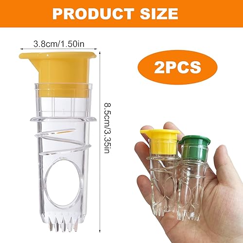 Miniatura 2 de Mini exprimidor de limón, exprimidor de limón con tapa de rosca, exprimidor manual portátil de lima con filtro integrado, prensa de cítricos naranja