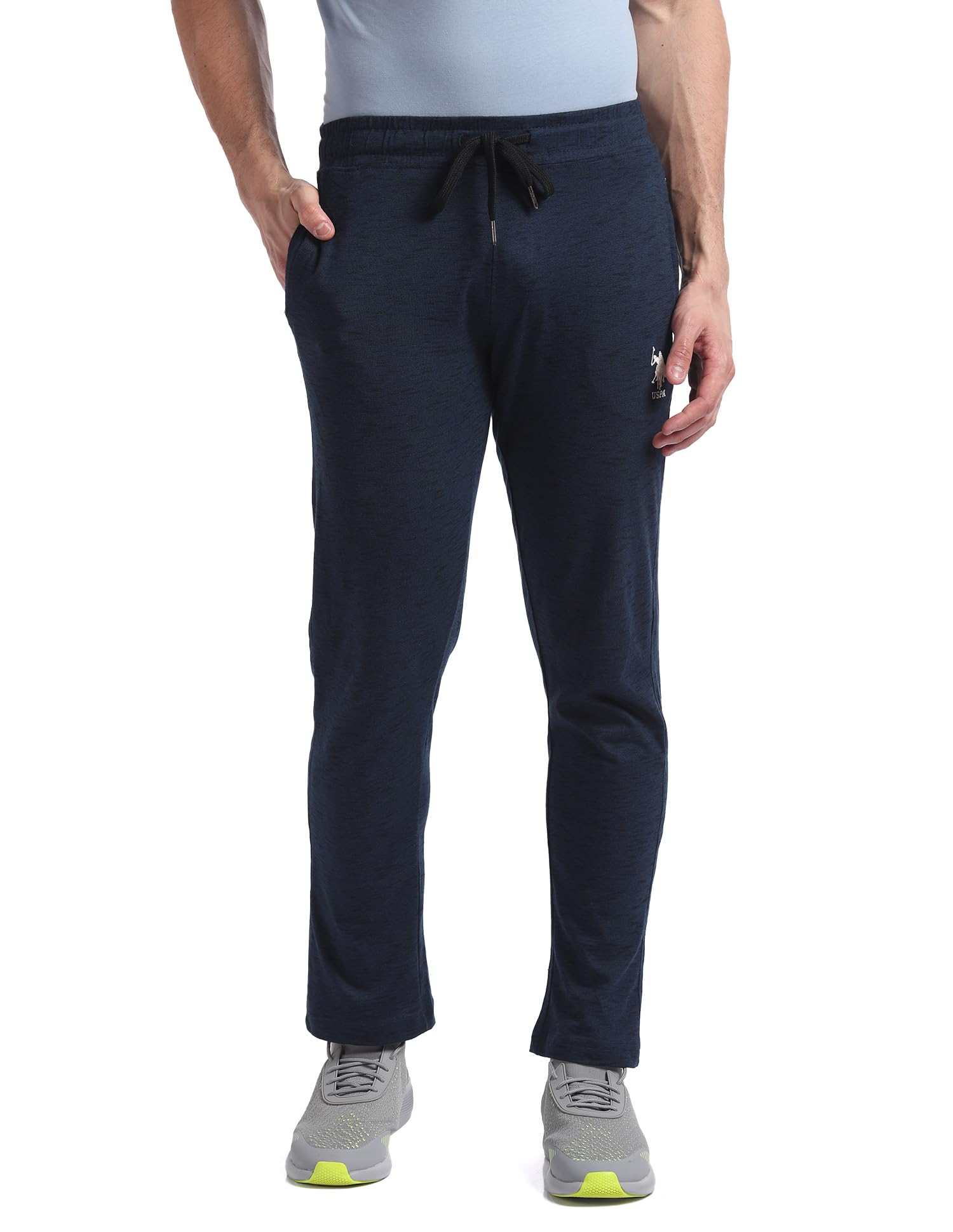 U.S. Polo Assn. Men's I672 Comfort Fit Cotton Polyester Lounge Track Pants in neutral