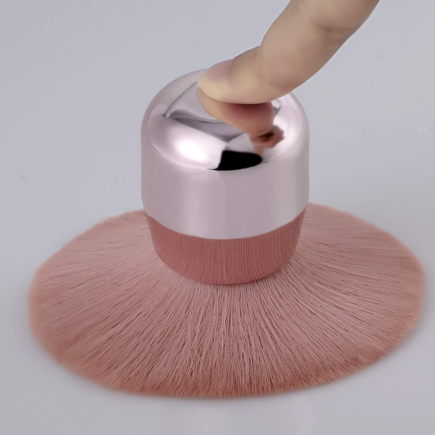 Mwoot nail art Dust Brush Remover Cleaner per acrilico gel UV, unghie polvere strass trucco fondazione (Rosa)