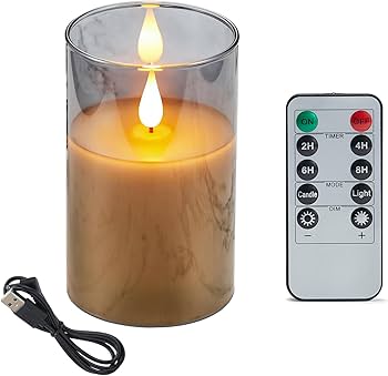 Amazon.co.jp : AnnTec LEDキャンドルライト 【USB充電式】 ロウソク