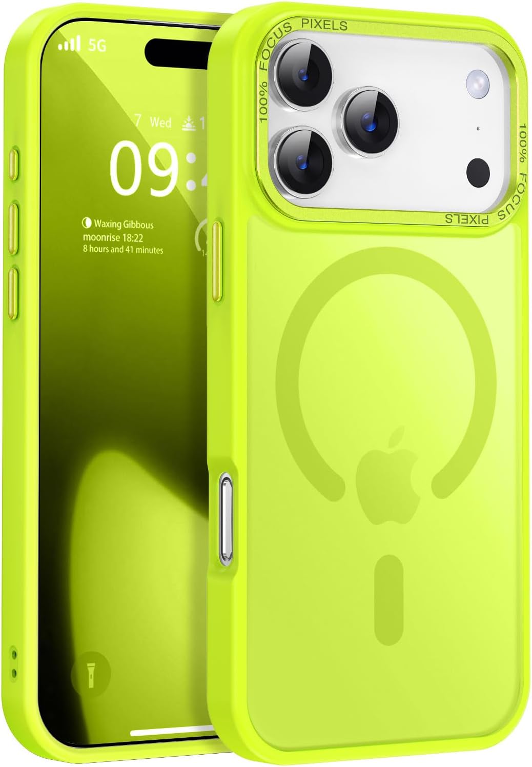 Newfuture Magnetic for iPhone 17 Pro Case [Compatible with Magsafe] [Military Grade Drop Protection] Translucent Matte Anti-Scratch Shockproof Protective Phone Cover 6.3 Inch, Fluorescent Green Fluorescent Green iPhone 17 Pro 6.3 inch