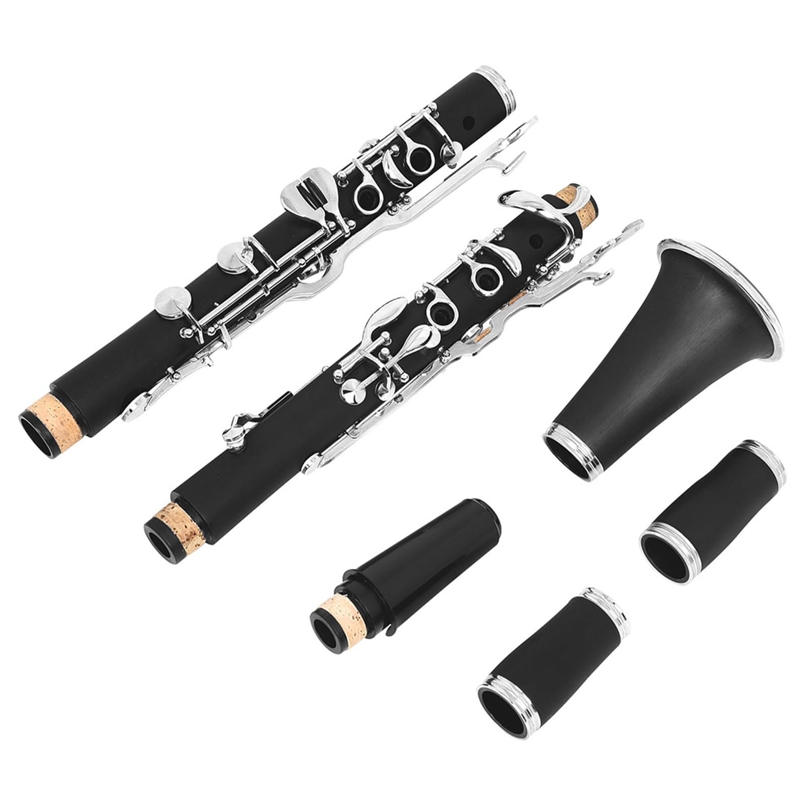 Clarinete Baquelita Tono G Niquelado 17 Teclas Adecuado Para Adultos Principiantes Tipo De Rendimiento