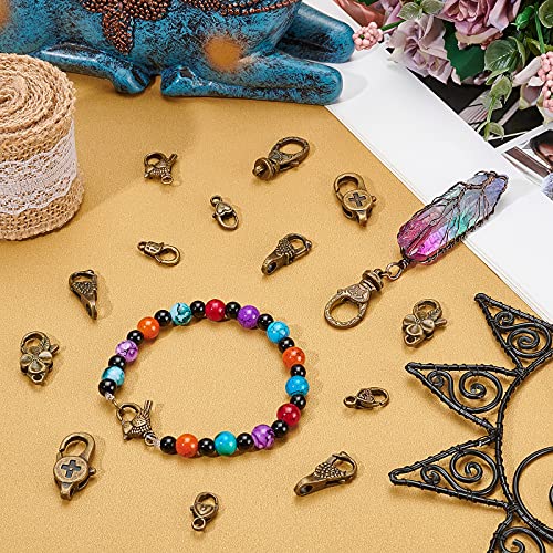 PandaHall Chiusura moschettone Bracciale Bronzo