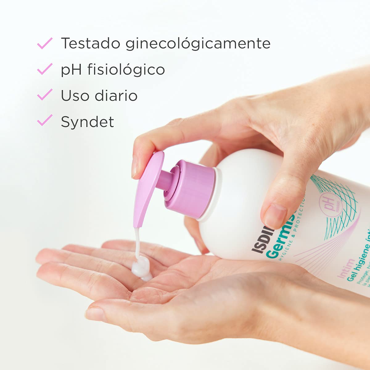 ISDIN Germisdin Higiene Íntima, Gel suave de uso diario. Protege, hidrata y regula el pH de la zona íntima