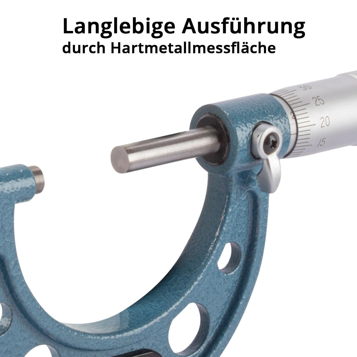 STAHLWERK Bügelmessschraube mit 25-50 mm Messbereich DIN 863 Mikrometer/Messschraube/Mikrometerschraube
