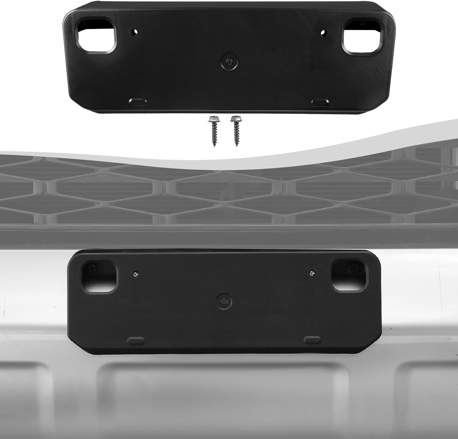 Front License Plate Holder Fit for Toyota 4Runner 2010-2026+, License Plate Frame Mount Bracket (Black)