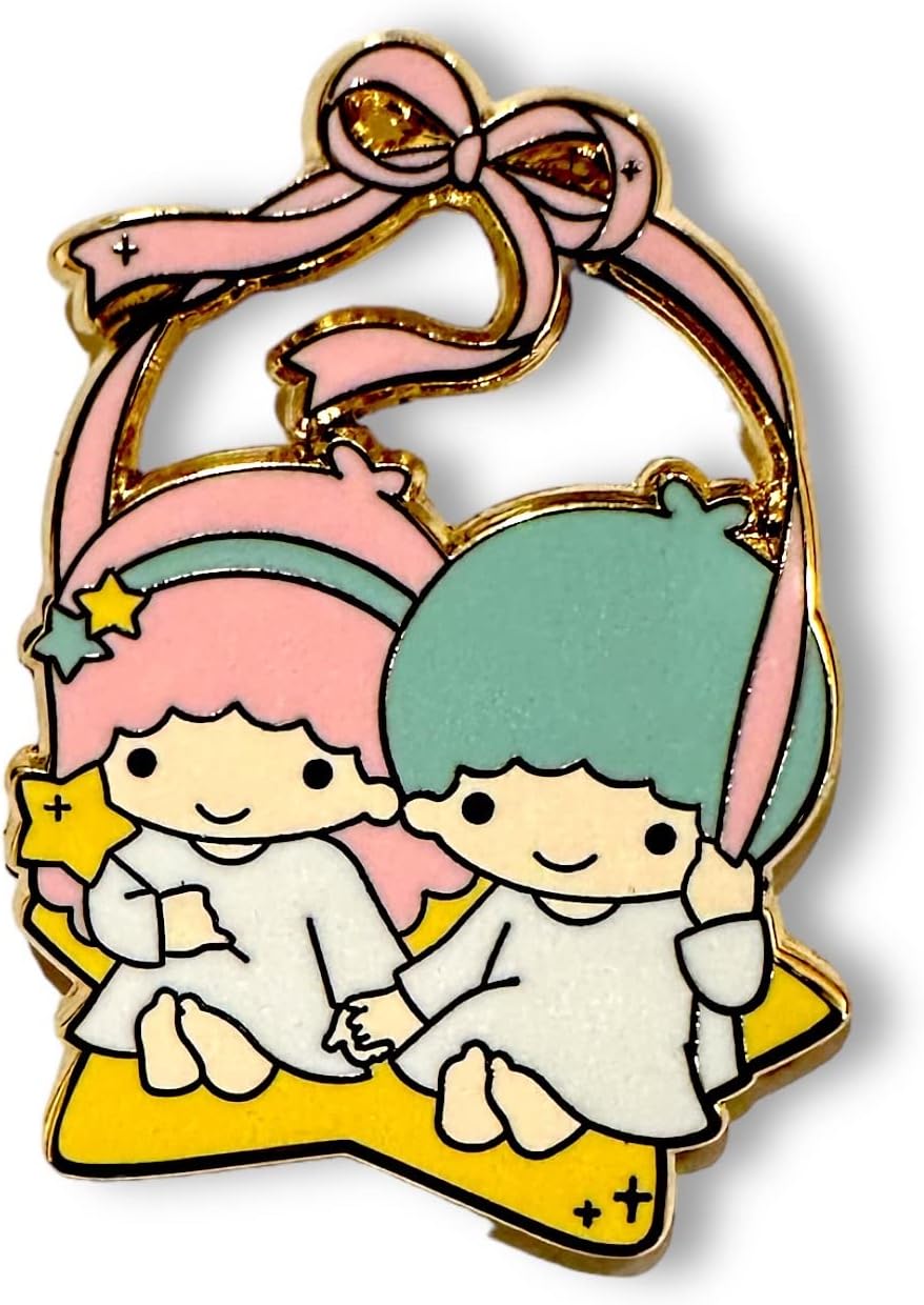 Twin Star Enamel Pin and Brooch