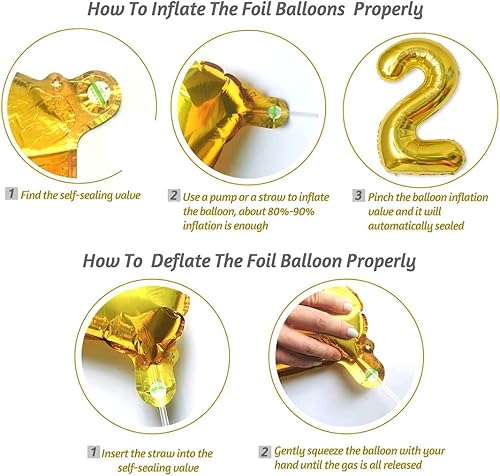 Miniatura 8 de Globo número 7 de 40 pulgadas, globos dorados para fiesta de cumpleaños, papel de aluminio de helio, globo grande digital de Mylar