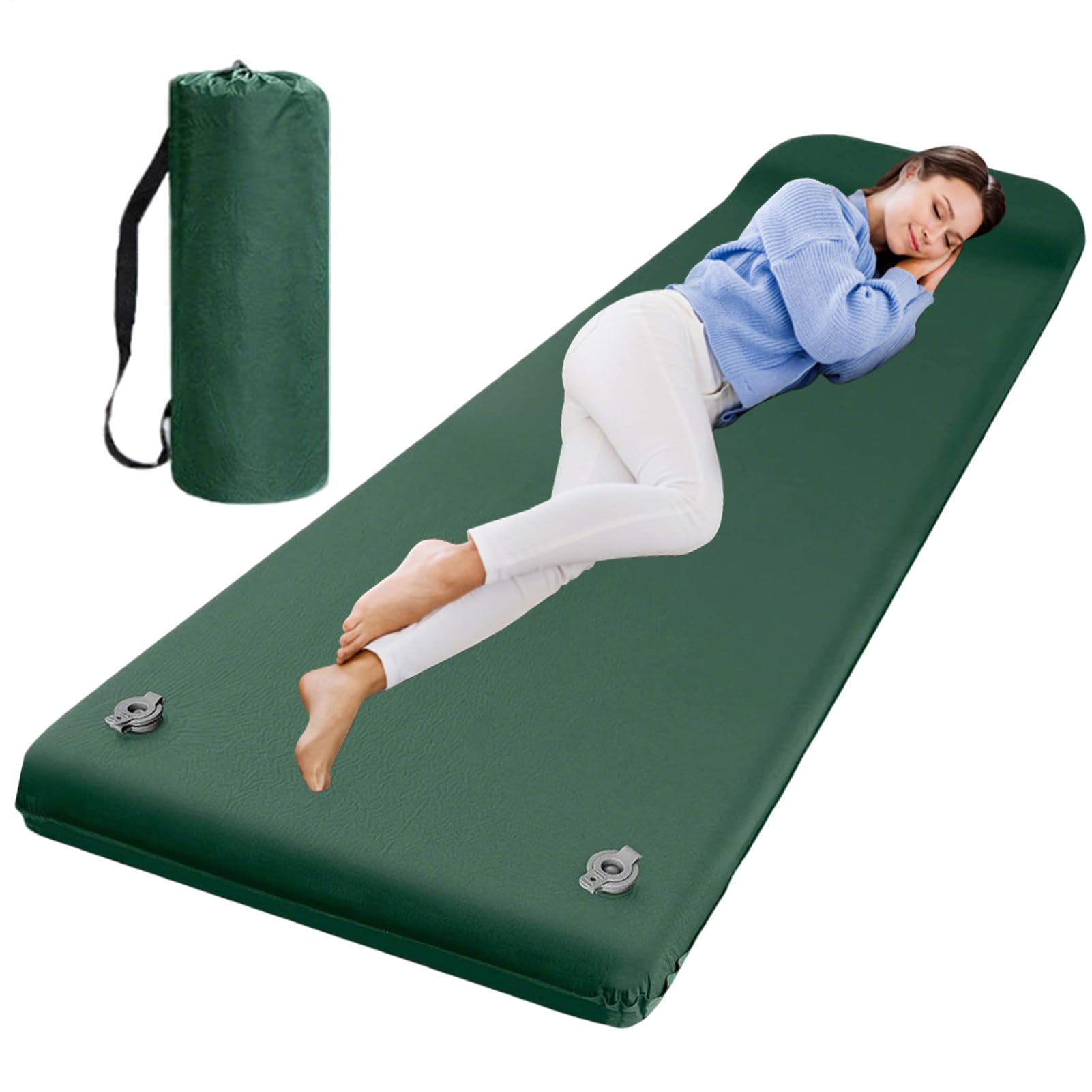 Colchoneta Inflable para Camping Espuma Suave Autoinflable para Saco de
