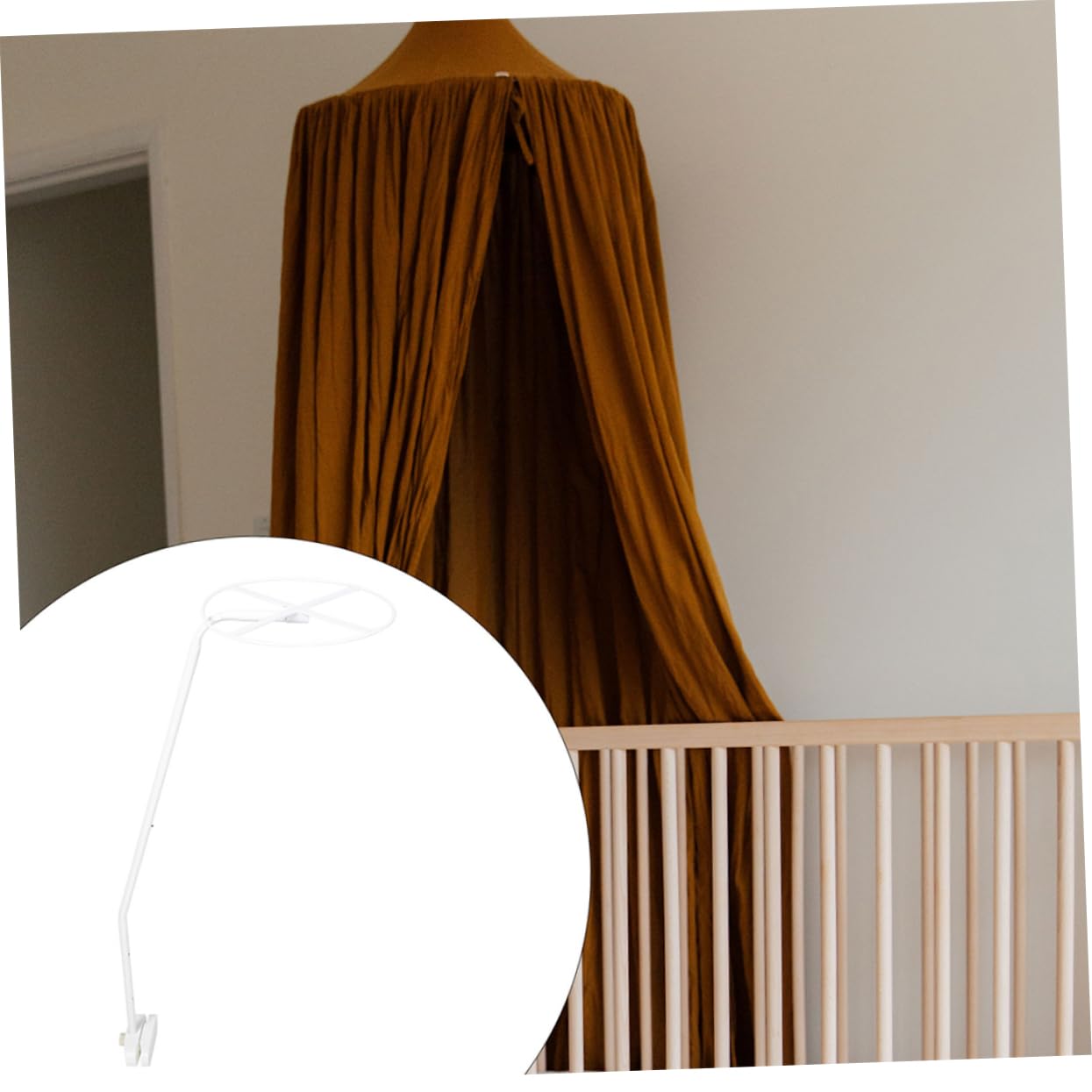 2 Set Supporto Zanzariera Culla Acciaio Staffa Baldacchino Facile da Installare per Lettino Ragazzo Ragazza Compatibile con Vari Modelli Robusta e Rimovibile per Sonno