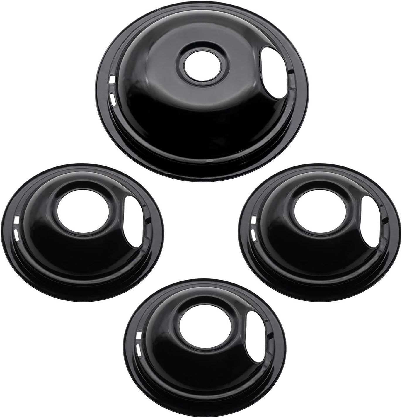 Siwdoy Black Drip Pans Compatible with Whirlpool Amana Maytag Electric Range Stove