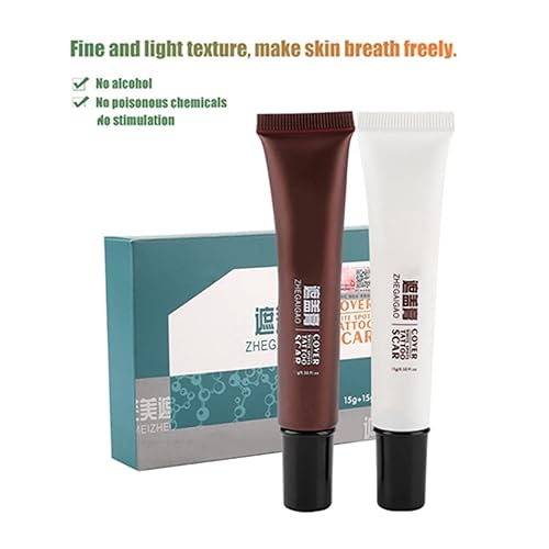 Miniatura 3 de Crema corrector de tatuajes, profesional impermeable para cubrir cicatrices, manchas de nacimiento, corrector de maquillaje, juego de crema de