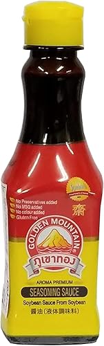 Miniatura 2 de Golden Mountain Salsa de soja, tapa amarilla 200c comida tailandesa cocina nueva de Tailandia.
