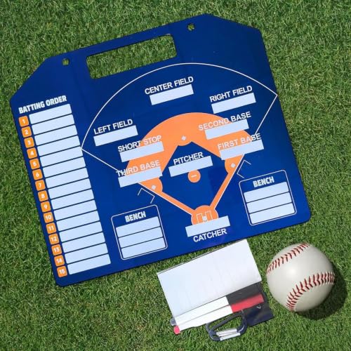 Pizarra blanca de béisbol compacta tablero de doble cara portátil 2