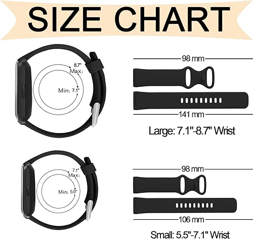 Miniatura 7 de honecumi Compatible con correas de reloj Fitbit Versa 4 para mujer, correas para Fitbit Versa 3, Fitbit SenseFitbit Sense 2, accesorios de correa de