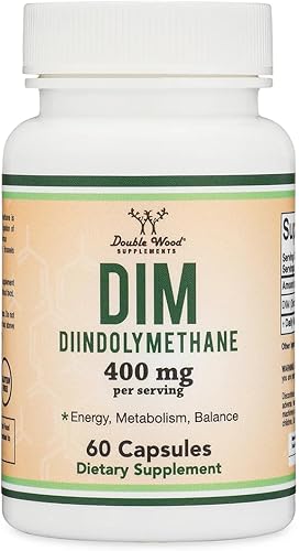 Suplemento DIM para mujeres y hombres (suplemento de bloqueo de estrógeno de diindolilmetano, tratamiento hormonal para el acné, equilibrio hormonal