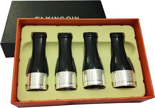 Miniatura 2 de Juego de tubos de cigarros de 4 tamaños, diseño de escultura de resina de cobre puro, juego de tubos de cigarros, plata brillante, dorado, plata