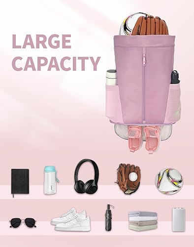 Miniatura 2 de sportsnew Mochila deportiva con cordón y compartimento para zapatos, bolsa de gimnasio para hombres y mujeres, bolsa de viaje resistente al agua,