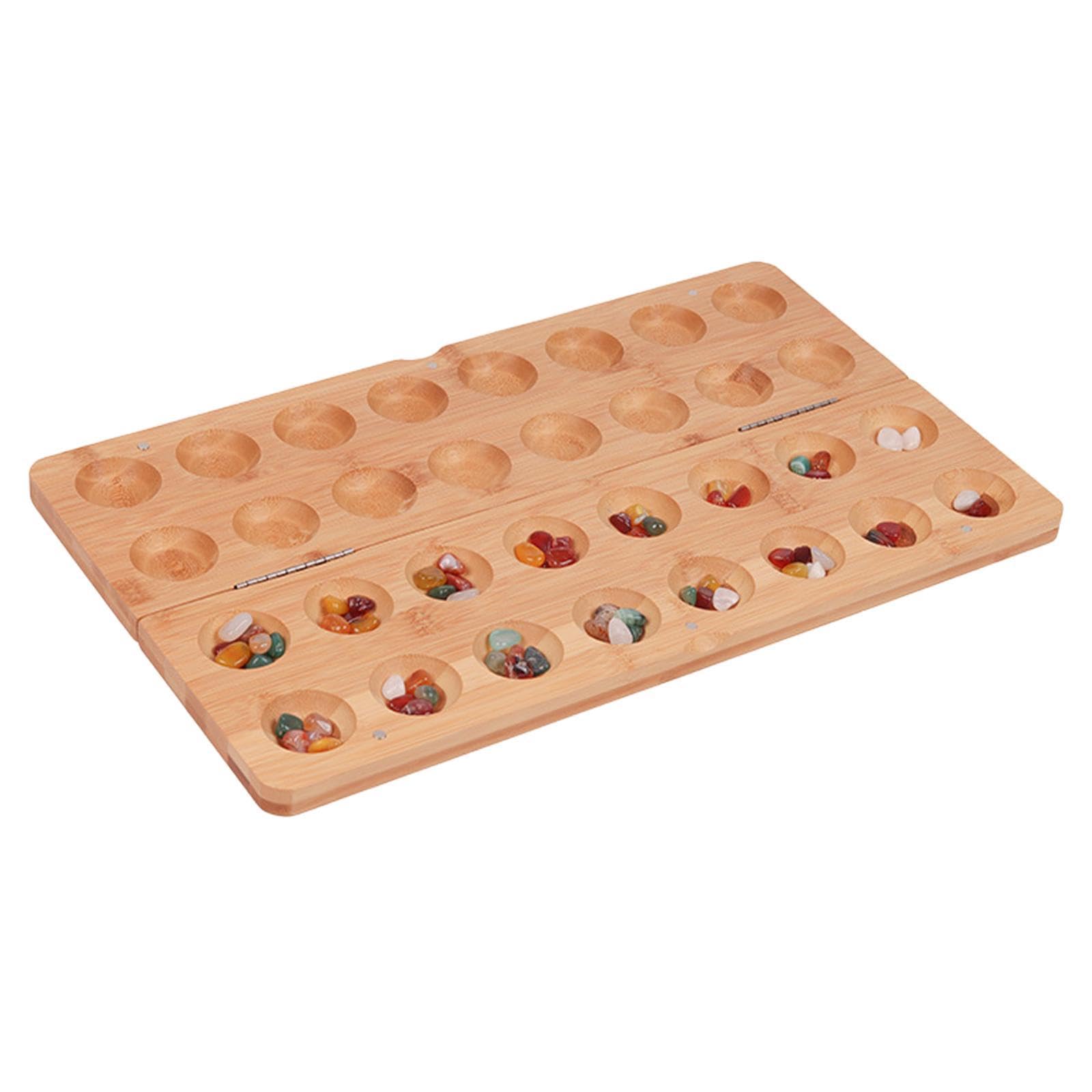 Jeu de Pliable Bois Plateau Stratégie Societé avec Pions en Verre Traditions et Interaction Convient au Tables Jeux pour Famille