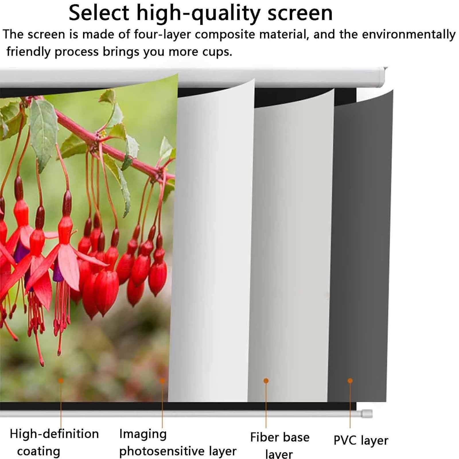 Schermo motorizzato per proiettore, schermo di proiezione elettrico da 150 pollici per Home Theater, design a soffitto incassato, salvaspazio, adatto per visualizzazione 3D e 4K