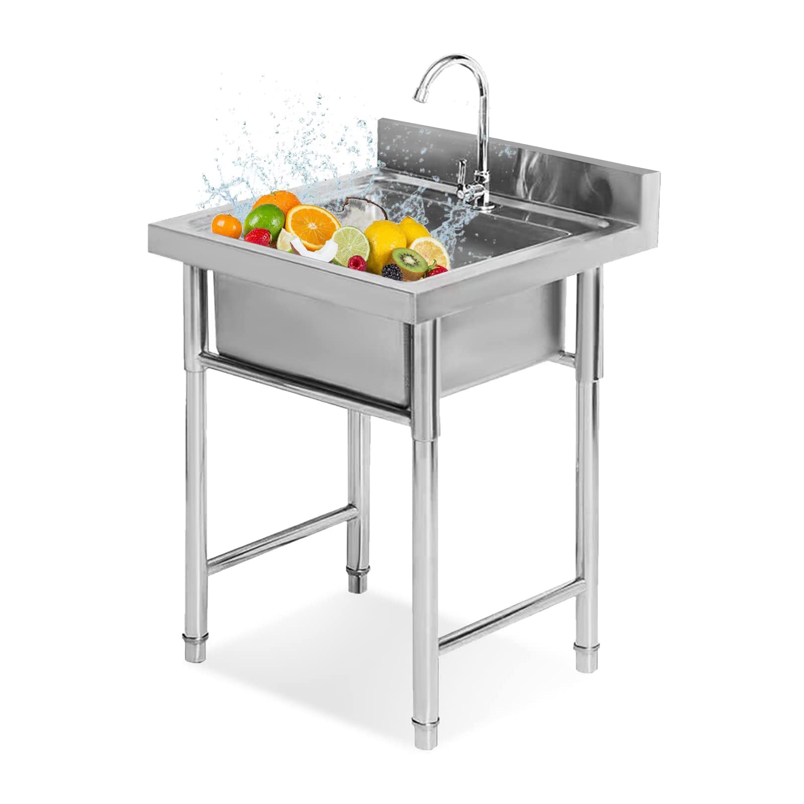 Amazon | 50/60cm 手洗いシンク、ステンレススチール製手洗いシンク