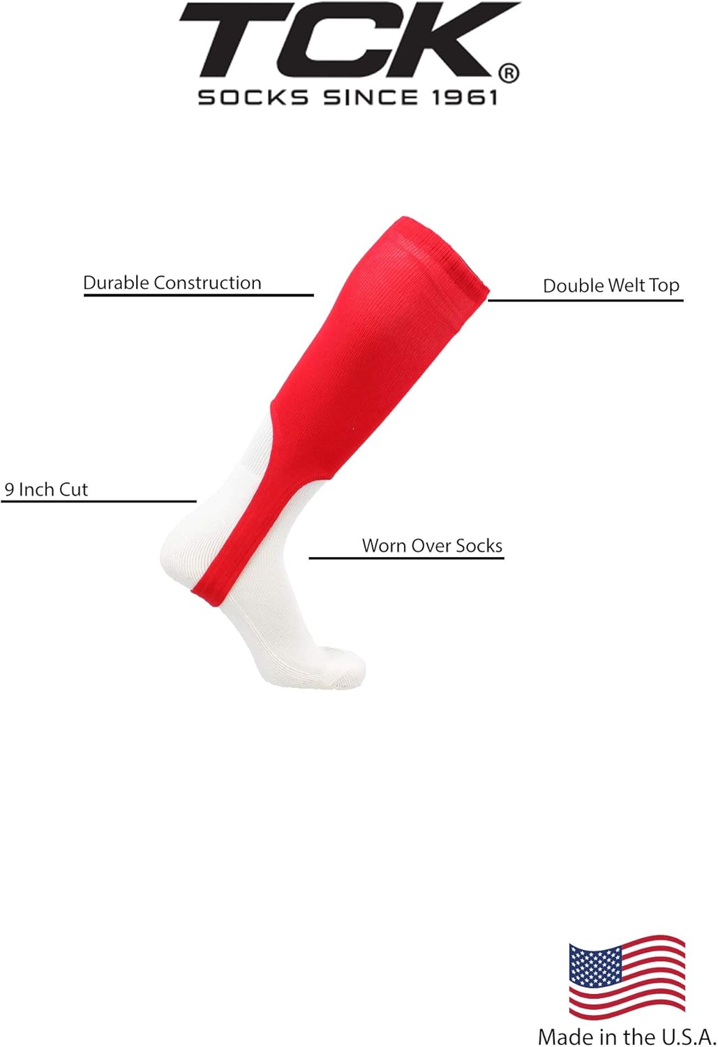 TCK Sports Solid Color 9 Inch Baseball Softball Stirrups (Multiple Colors) - Image 5