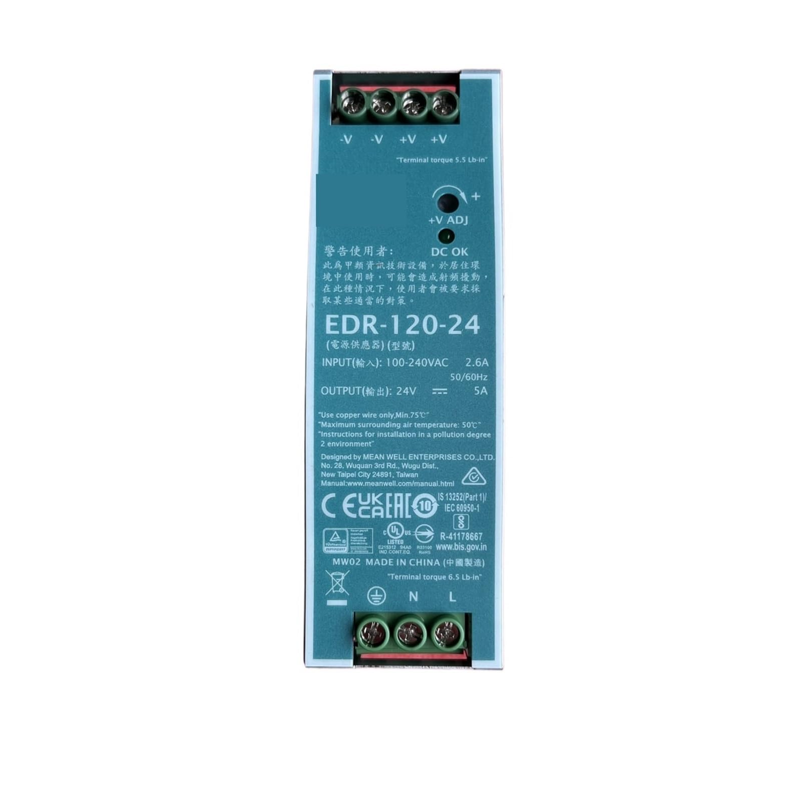 BRODEFUP EDR-120 series Switching power supply 220V to 24V 12V48V DC, voltage regulator, transformer EDR-150-24(EDR-150-24)