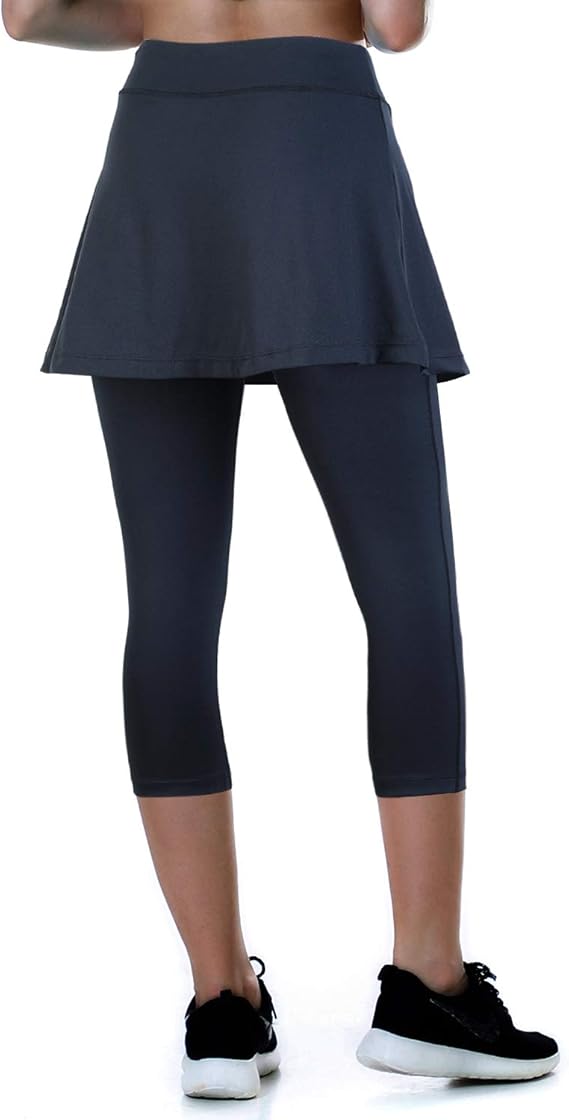 ANIVIVO Skirted Legging for Women, Yoga Legging with Skirts &Women Tennis Leggings Clothes Pockets