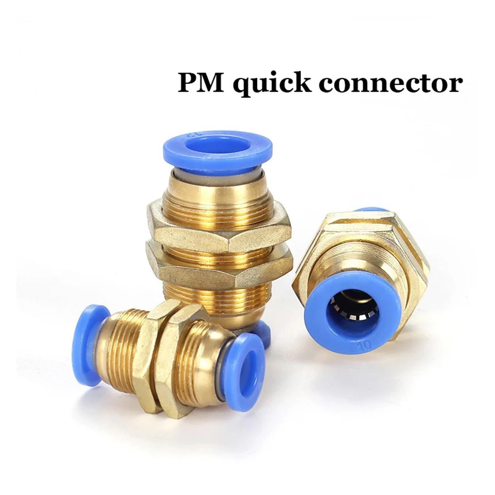 Connettore diretto pneumatico ad aria PM, tubo da 4 mm a 12 mm di diametro esterno, connettore gas a pressione con un pulsante, connettore rapido in ottone (PM4,5 pezzi)