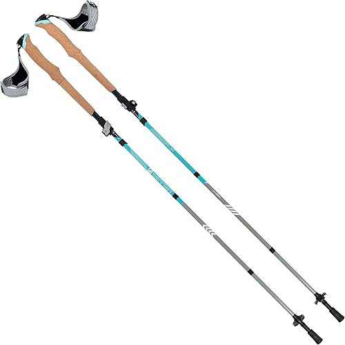 Terrain Alpha Vertex Carbon - Bastones de trekking, bastones para caminar y senderismo, Glacier Melt