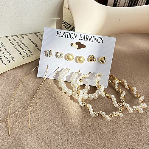 Image of Shining Diva Fashion Stylish Combo Metal Earrings for Women and Girls
