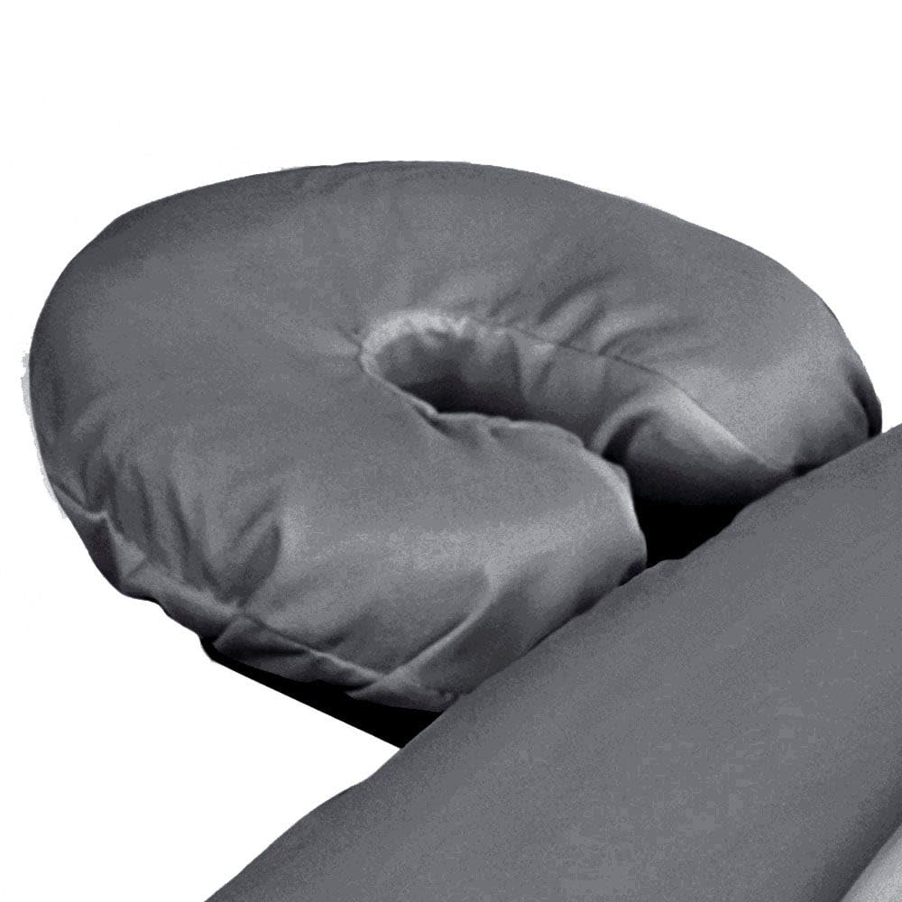 ForPro Premium Microfiber Massage Face Rest Cover, Cool Grey, Ultra-Light, Stain and Wrinkle-Resistant, for Massage Tables, 10-Count