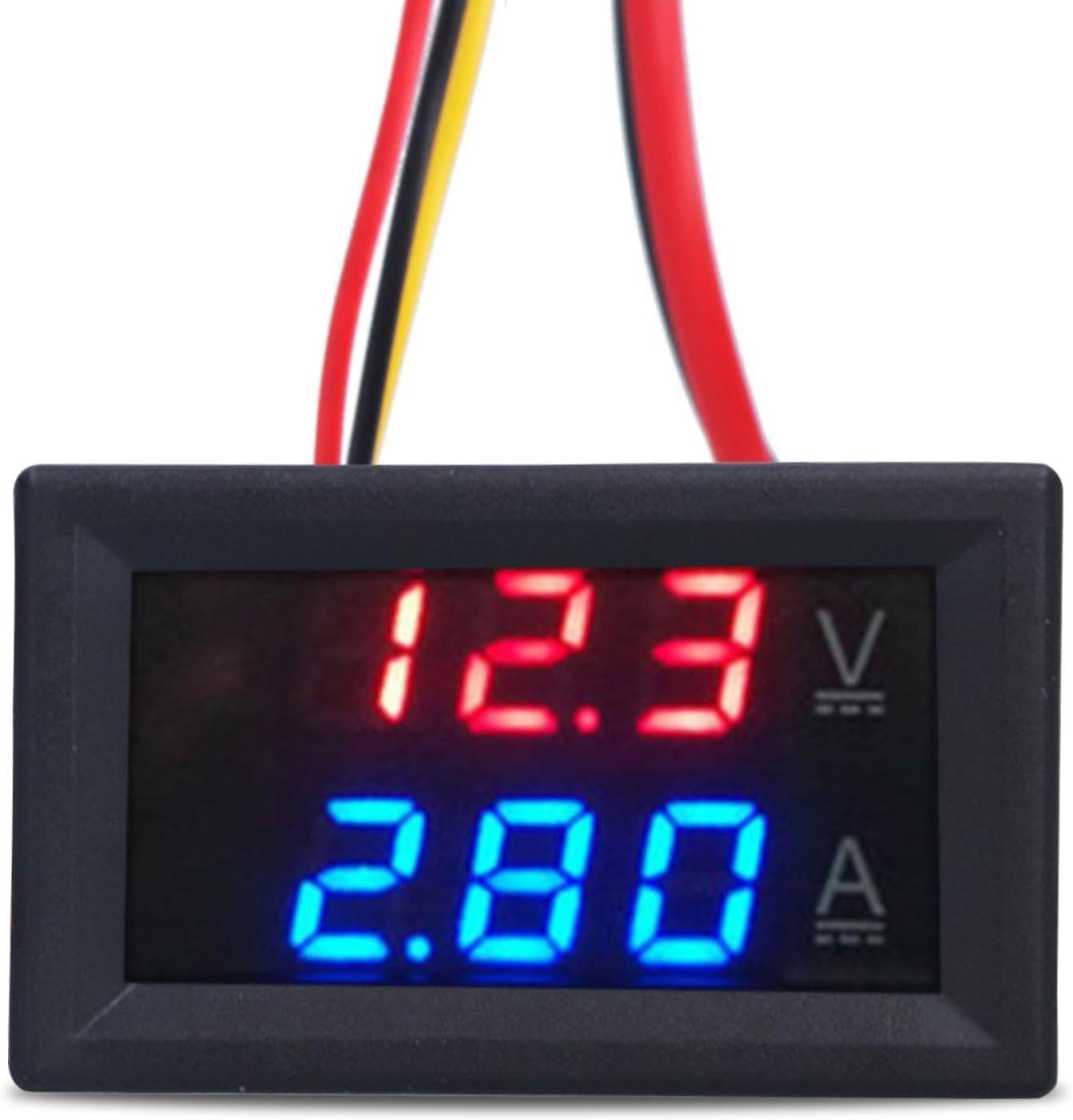 Digital Voltmeter Ammeter, Multimeter Voltage Amperage Measurement Meter with Dual LED Display DC 0V?100V(10A)