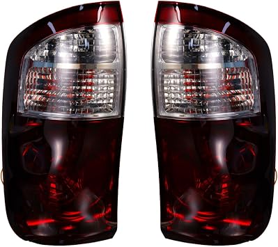 Tail light Assembly compatible with TOYOTA TUNDRA 2004-2006 Rear Lamps; 815600C040; 815500C040 Smoke Red Assembly