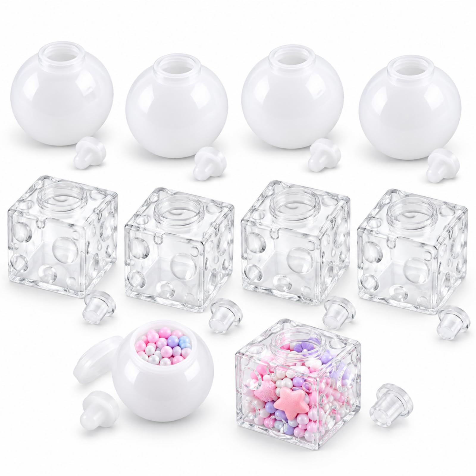 8-Piece Squishy Making Kit, Empty Squishy Skins with Lids