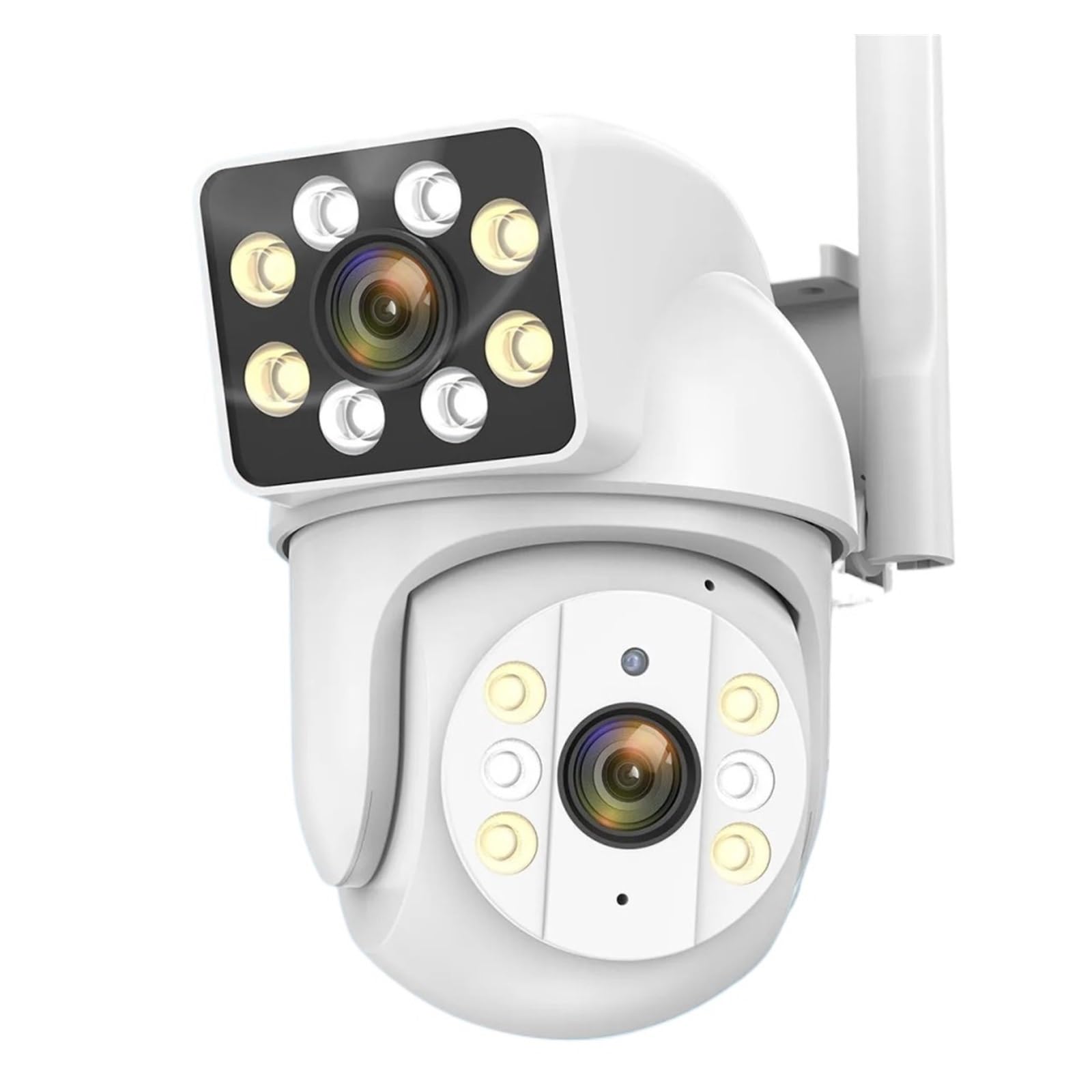 Kamera bezpieczeństwa zewnętrzna, 8MP kamera PTZ IP podwójny obiektyw 8-krotny zoom kamery monitorujące CCTV zewnętrzne wykrywanie człowieka śledzenie kolor noktowizor wodoodporny Kamera bezpieczeństw