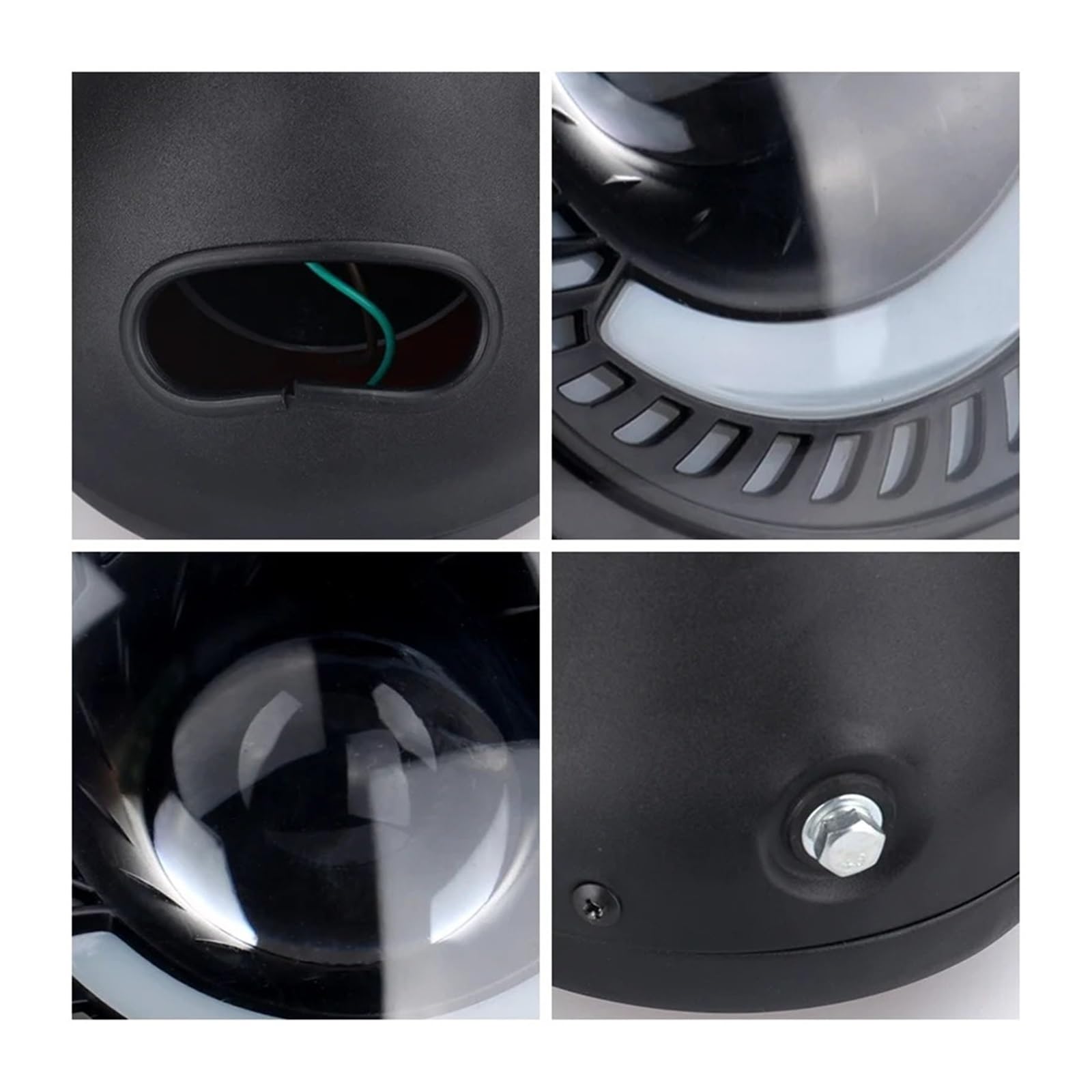 Faro Principale Per Moto Da 6,5 ​​pollici Retro Rotondo 12v 26w 6500k Con Kit Staffa Parti Modificate Fanale Anteriore Moto