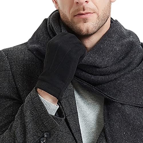 Db11 Cold Weather Gloves For Men Lightweight Warm Lined Touch Screen Formal Winter Glove (Black), One Size #TOP2