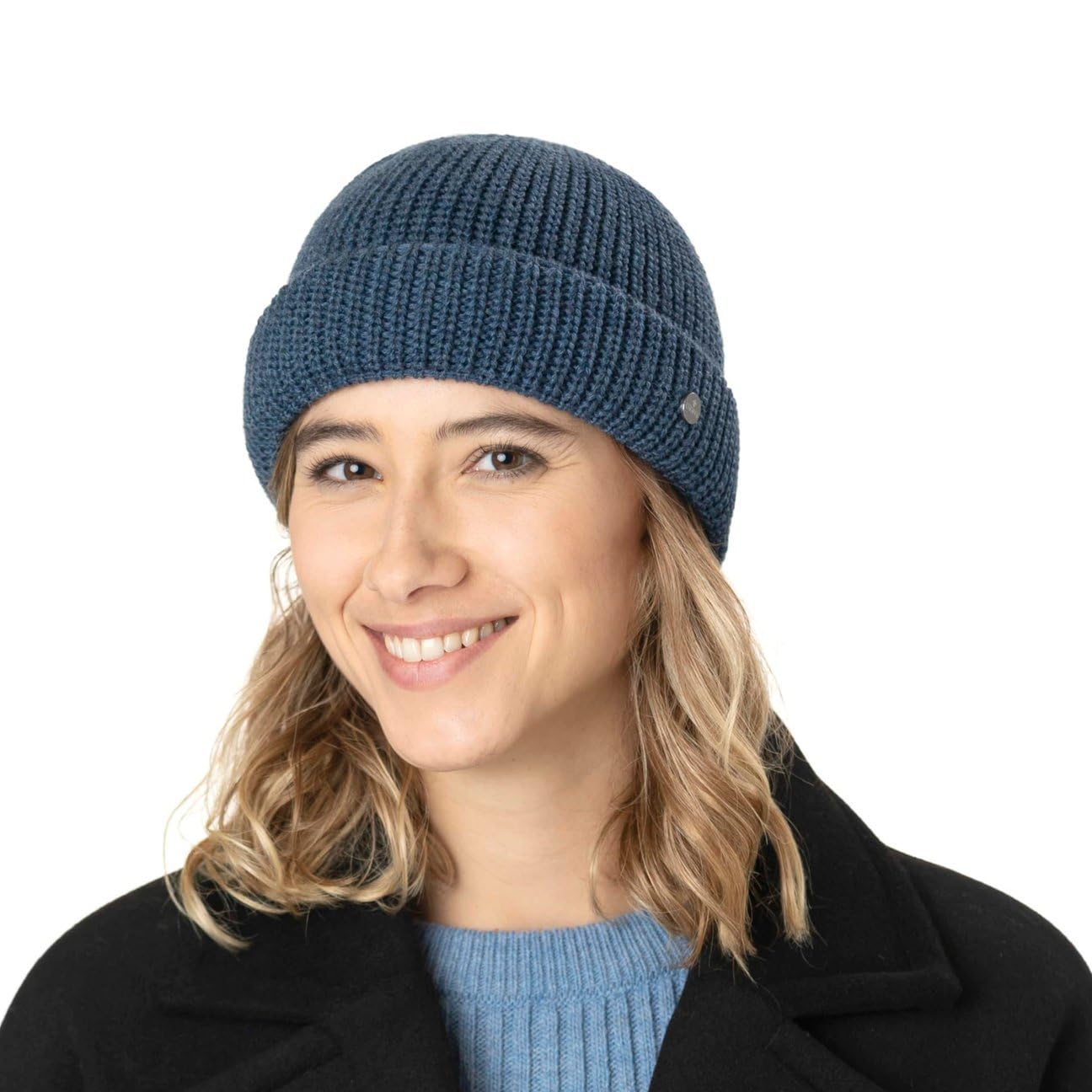 Lierys Costa Dockermütze Strick Bonnet Docker 100% Laine Vierge Made in Germany Unisexe Automne Hiver