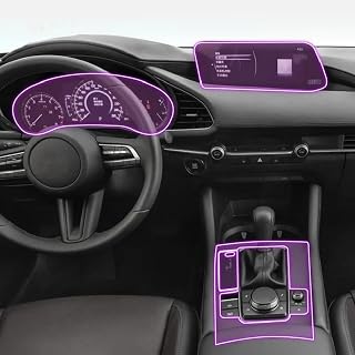 LAVIYE Película Interior do Carro Painel de instrumentos Shift console central Anti-risco transparente TPU PPF Filme, para Mazda 3 Axela 2018-2023