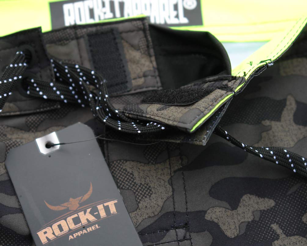 ROCK-IT Apparel® Herren Camouflage Boardshort Männer Badeshorts Badehose für den Strand Größen S-3XL Camo Grün und Grau