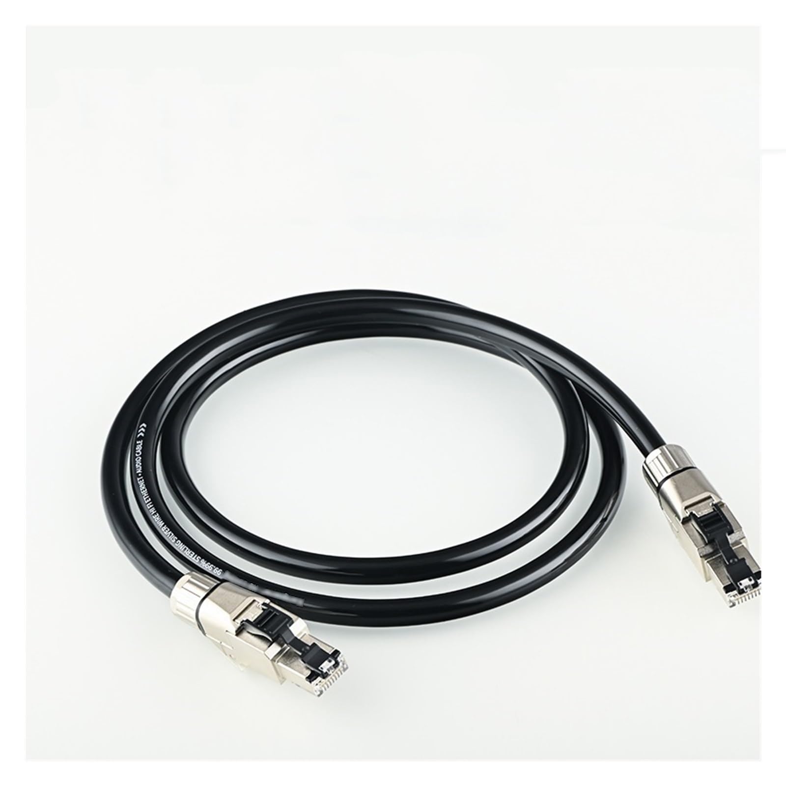 Câble réseau Cat 8 en Argent Sterling Câble Ethernet HiFi 10 Gigabit réseau 40 Gbps 2000 MHz Fiche Cristal(3.5 Meters)
