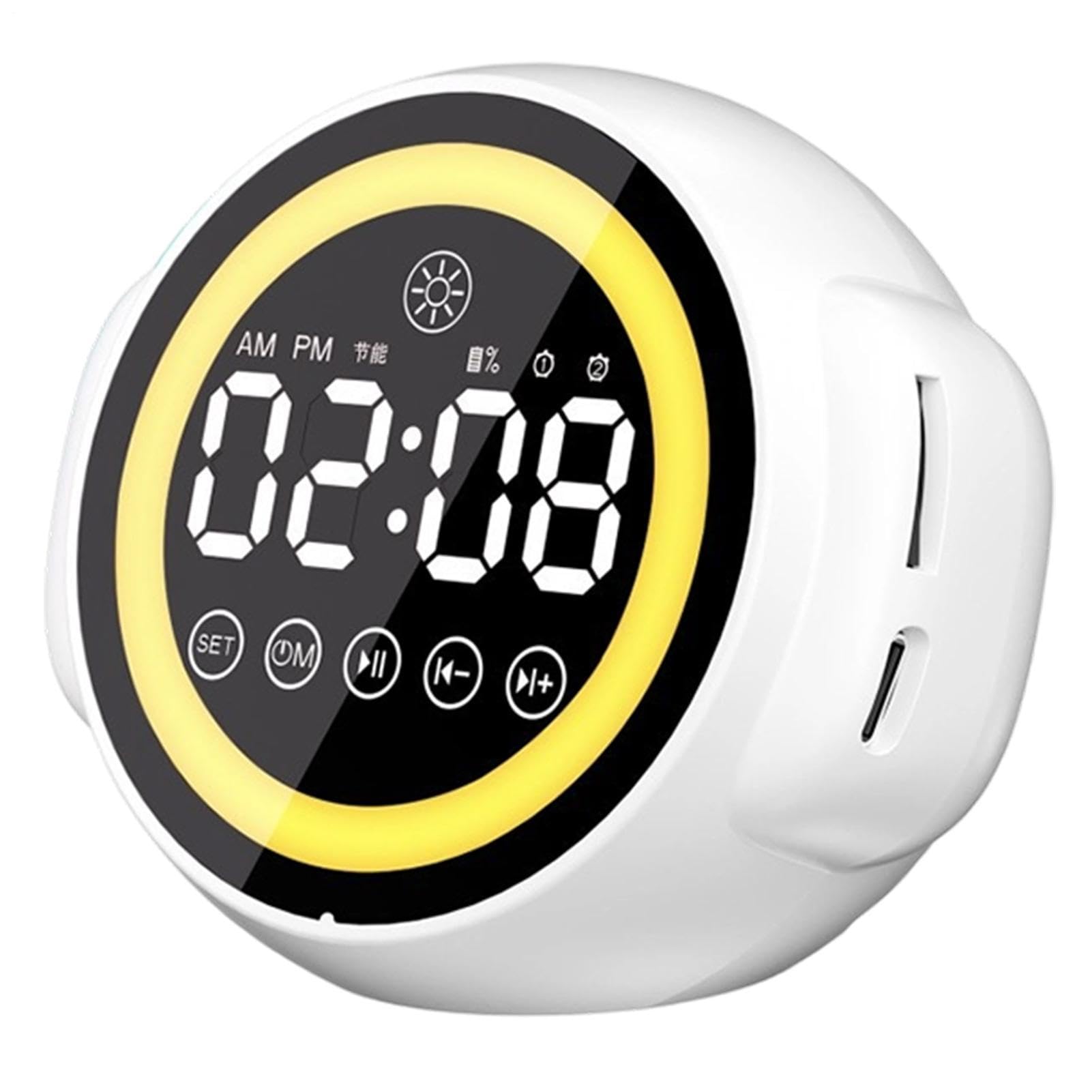 Despertador inteligente con asistente de voz y altavoz reloj luz RGB