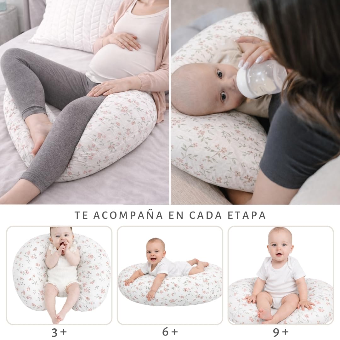 Cojin Lactancia +2 Muselinas – Cojín lactancia OEKO TEX - Almohada Lactancia funda extraible lavable – almohada de amamentação - almofada de amamentação, cojin de lactancia bebe, cogin lactante bebe