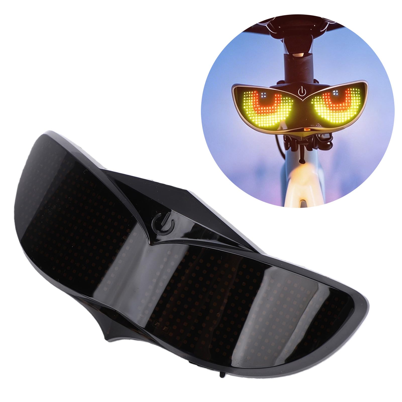 Luz LED Inteligente para Casco de Bicicleta con Pantalla Personalizable para Seguridad Nocturna y Expresión para Entusiastas del Ciclismo Hecha de PC Duradera