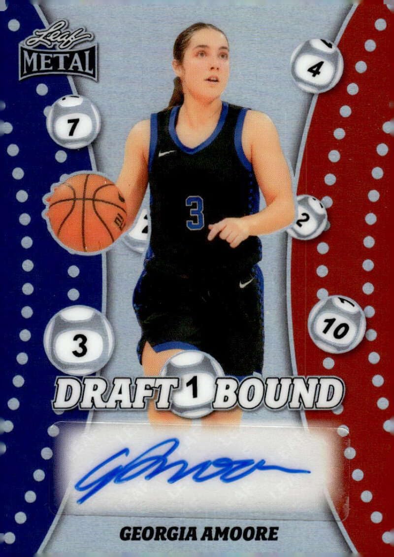 GEORGIA AMOORE RC AUTO 2025 Leaf Metal Collection Draft Bound 6/69 Autograph Rookie Washington Mystics NM-MT Basketball