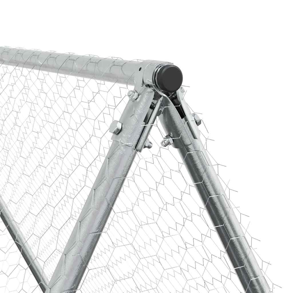 Refined Jaula para gallinas Acero galvanizado Plateado 100x100x190 cm
