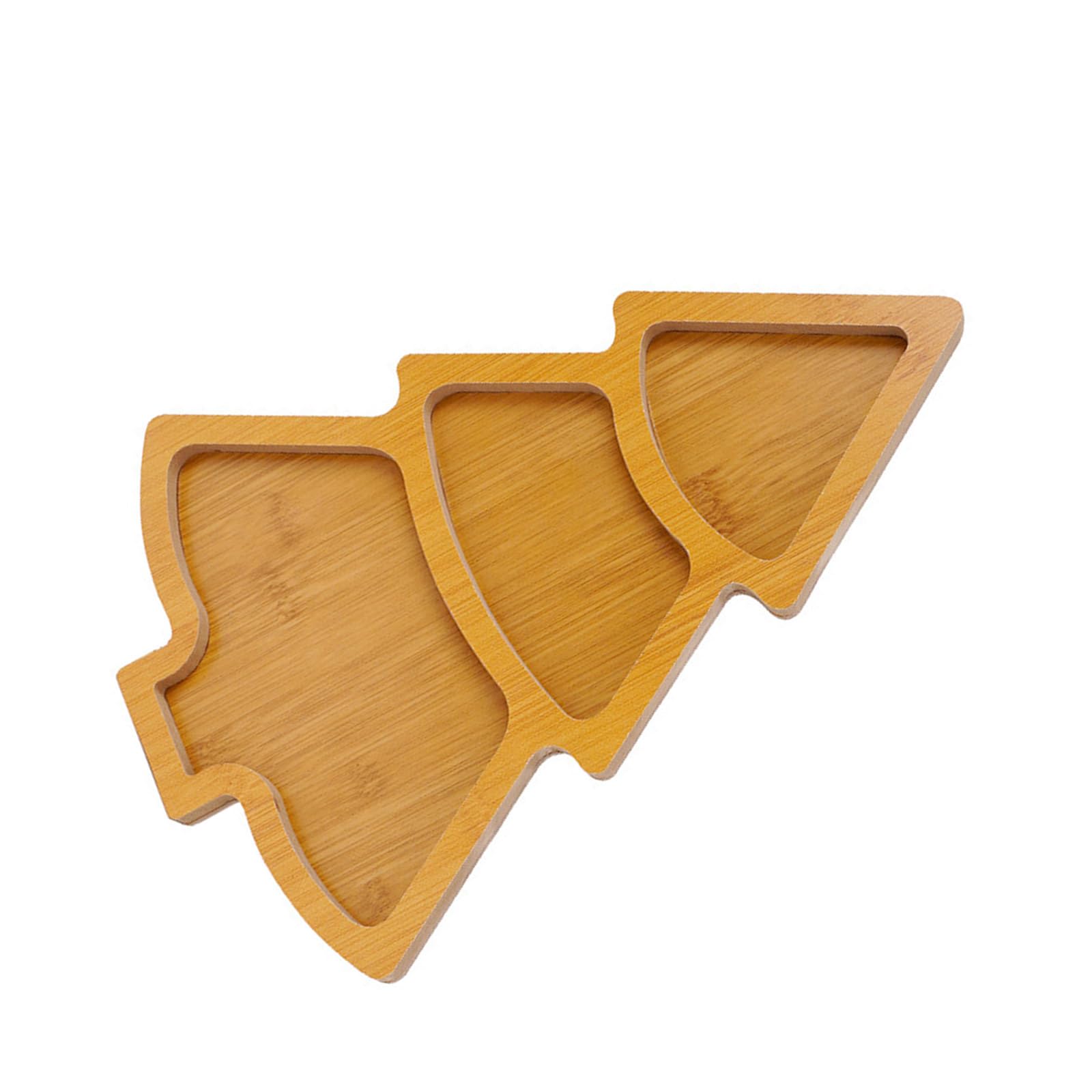 Of 2 Christmas Tree Wooden Serving Platters Holiday Themed Wooden Platters Storage Tray for Charcuterie and Snacks Sturdy Snacks Tray
