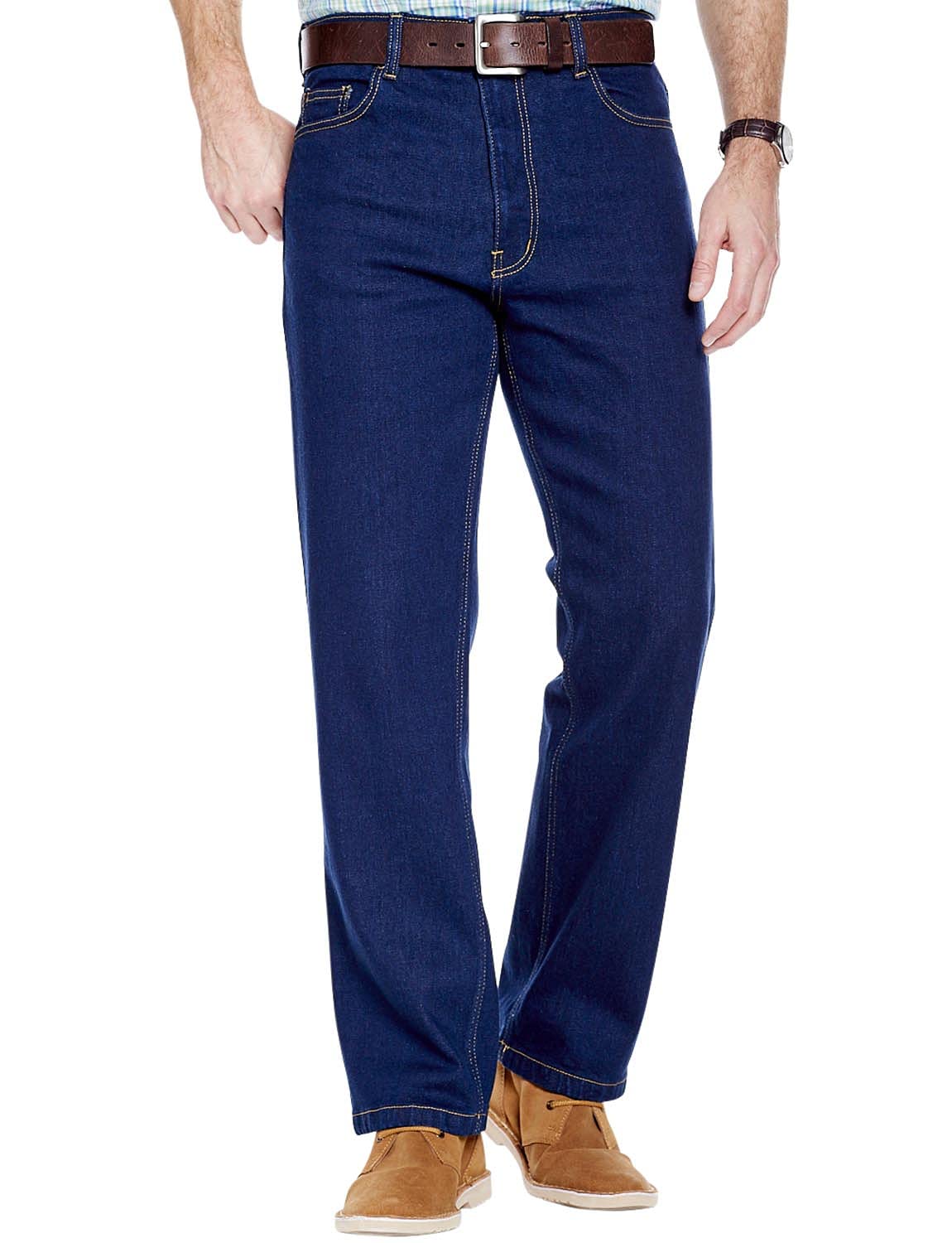 Pegasus Men's Denim Jean in Stretch Fabric Stylish and Flexible Pants Indigo 40W / 31L