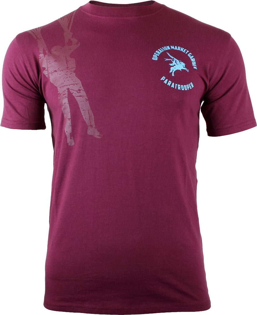 Fostex Pegasus Small Logo Paratrooper T-Shirt - Maroon (Large)